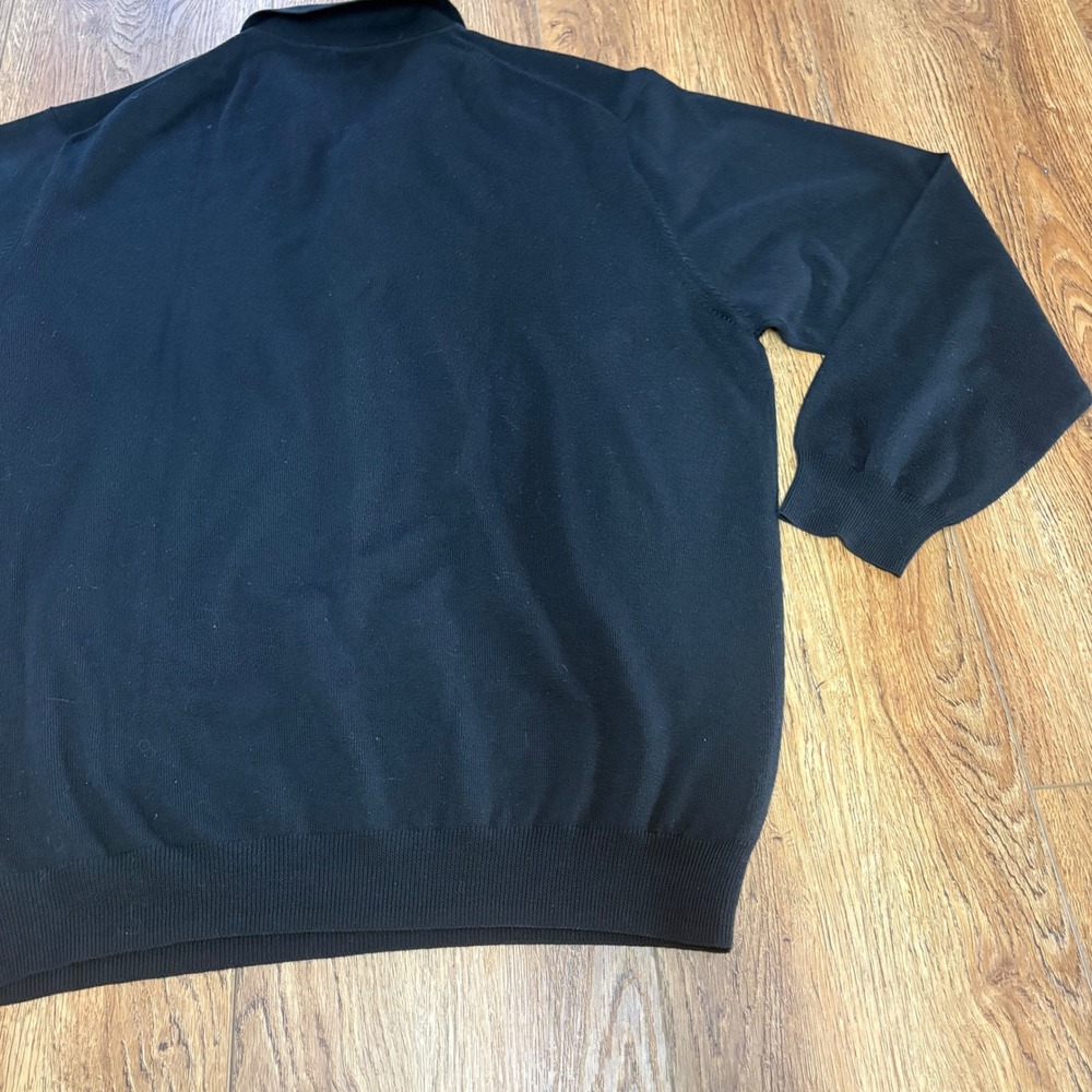 Jos. A. Bank Signature Collection 100% Merino Wool Polo Sweater Black Mens XXL - Picture 9 of 9